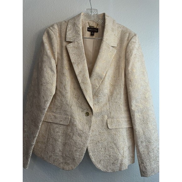 Dana Buchman New Dress Jacket Gold Metallic NWT Size 16 Vanilla Ice - Picture 2 of 12